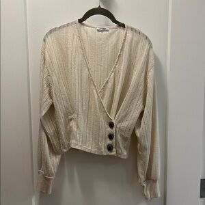 Zara Cream Buttoned Blouse